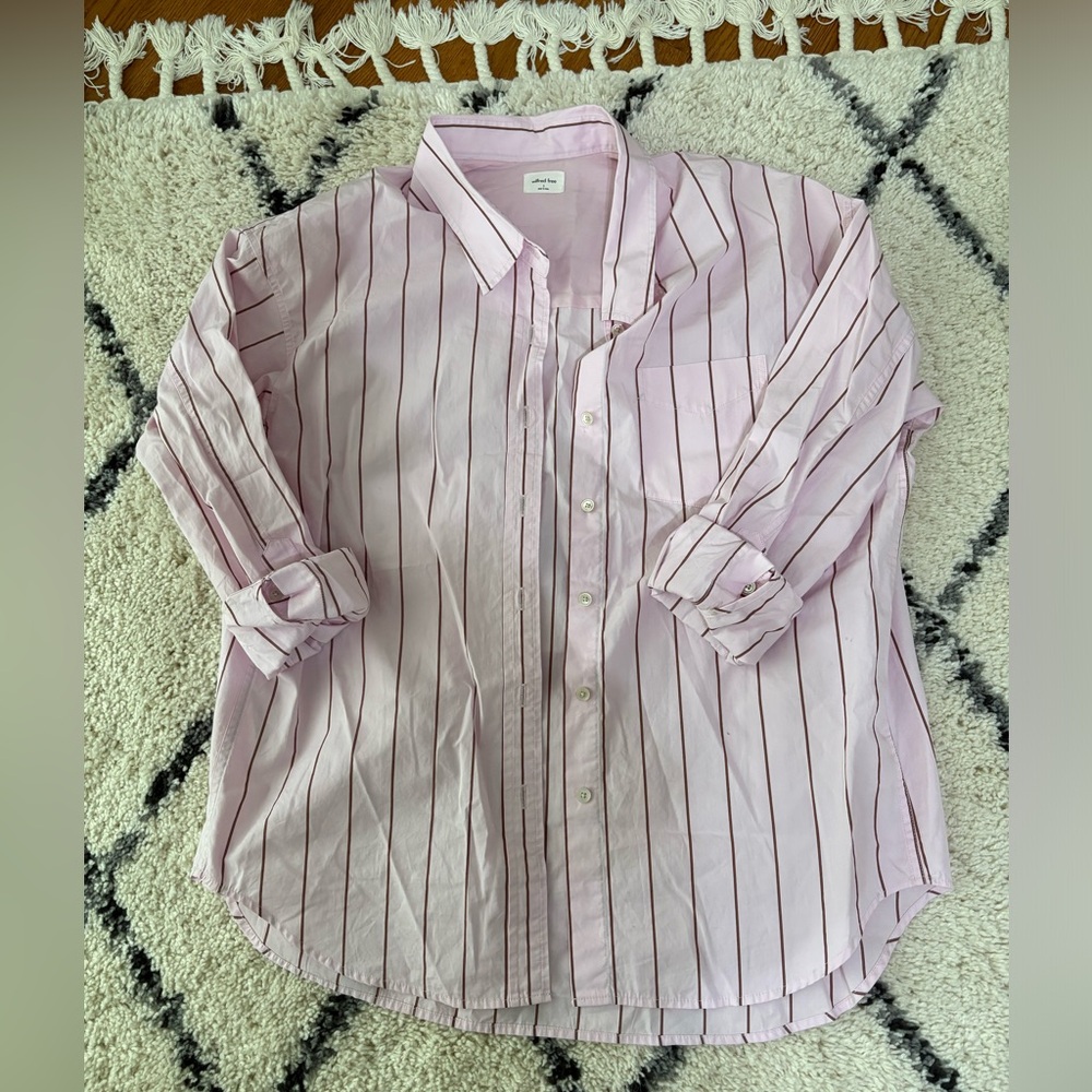 Aritzia oversized poplin button down